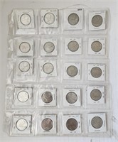 1968-1989 Canada 25 Cents Set of 20 Coins