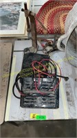 Battery Charger, Jumper Cables, Press