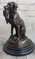 Labrador " Duck Hunting" Bronze Sculpture