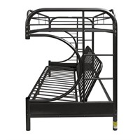 Black frame futon bunk bed w 2 mattresses in box