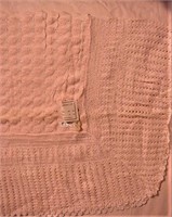 VTG.BABY PINK RECEIVING KNIT BLANKET NWT