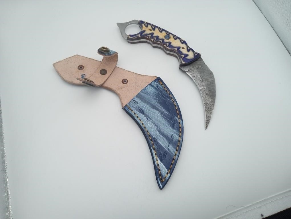 Karambit Damascus Steel Custom Made Knife