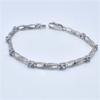 Silver Tanzanite(1.35ct) Bracelet