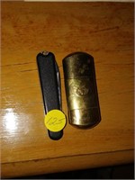 vintage lighter and jack knife