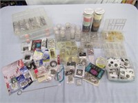 Large Lot Jewelry Making Supplies & Storage Boxes