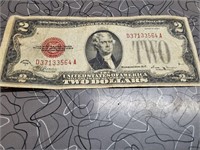 1928 Red Seal $2 Bill