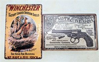 Winchester & Smith & Wesson Metal Sign