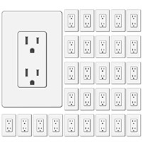 [30 Pack] BESTTEN 15 Amp Decorator Receptacle