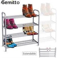 GEMITTO 4-TIER EXPANDABLE SHOE RACK