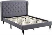 ZINUS SHALINI UPHOLSTERD PLATFORM BED SIZE QUEEN