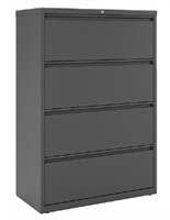 4 Drawer  Charcoal 36inw Lateral File Cabinet