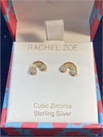 Sterling silver Rachel zoe rainbow earrings