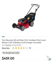 Toro Recycler 60V Push Lawnmower