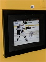 PENS #4 SHOT ON GOAL AUTOGRAPHED PICTURE FRAMED