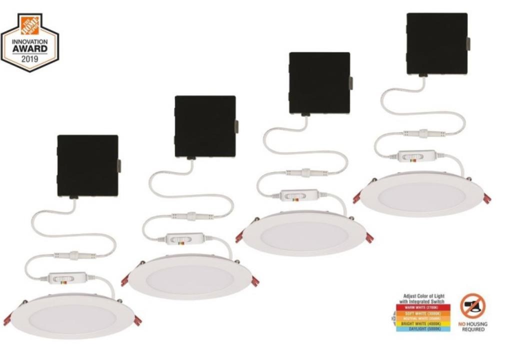 3x  Ultra Slim 6 In. 4pack Recessed Lights