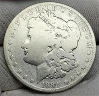 1884-O Morgan Silver Dollar G
