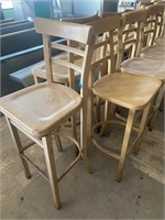 1 tan metal five guys bar stool chairs