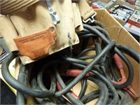 JUMPER CABLES AND LEATHER TOOL POUCH