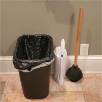Trash Can, Toilet Brush & Plunger