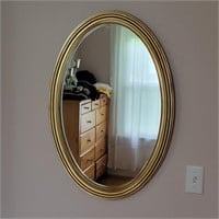 Oval Framed Mirror 20½"W 31"T