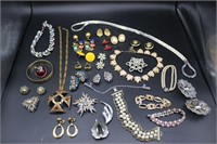 Glamorous Lot of Vintage Costume Jewelry