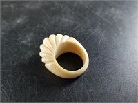 Mammoth ivory ring, nicely carved size 5 1/2