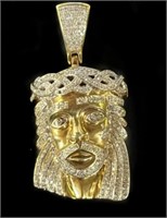 Police Auction: 10 Carat Gold 276 Diamonds Pendant
