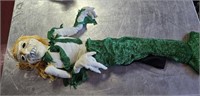 Vintage Creepy mermaid Puppet Moveable Arms 41" T
