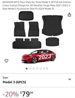 CAR FLOOR MATS (OPEN BOX, NEW)