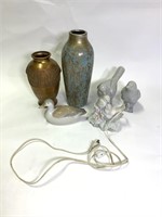 Ceramic & Metal Vases Birds
