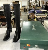 LADIES TALL BLACK AMALFI BOOTS 5