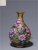 Chinese Famille Rose Porcelain Yuhu Vase