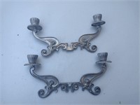 (2) Metal Hanging Candle Holders  "Vintage"