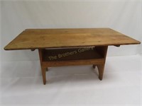 Antique Pine Farm Hutch Table- 34" x 60"