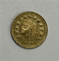 1854 1/2 CALIFORNIA GOLD COIN