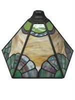 Hexagonal stained glass lampshade