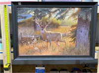 28x40 Whitetail Buck Hanging Art Canvas