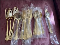 Wesley Forge Gold Tone Flatware