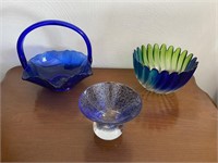 Assortment of Vintage Cobalt Glassware
