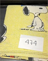 Vintage Peanuts Curtain; Snoopy