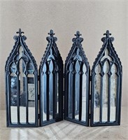 Cathedral Style Hinged 4 Panel Mirror