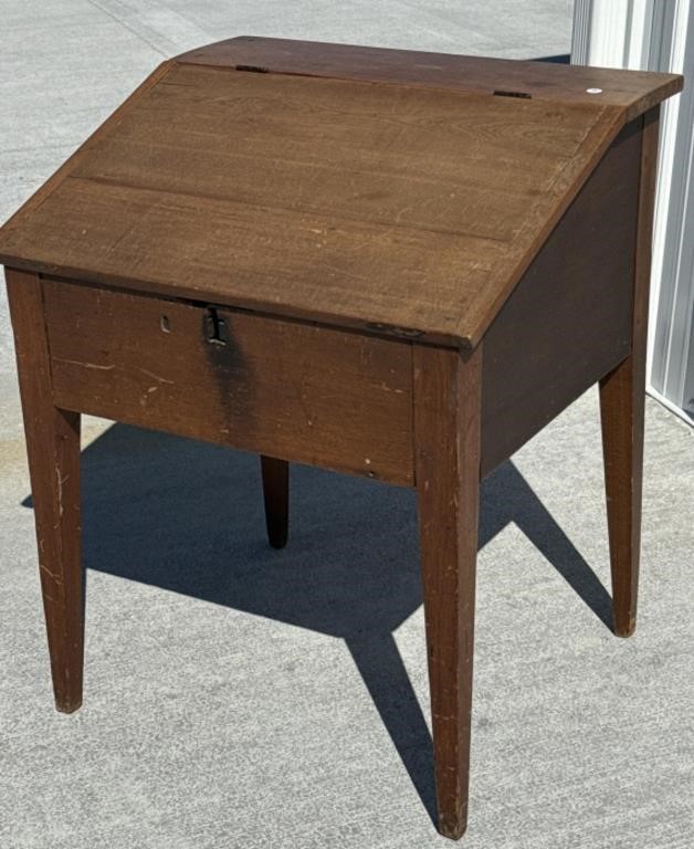 Slant top desk with storage antique