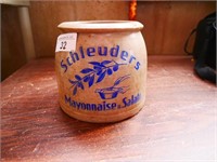 Vintage Schleuders Mayonnaise u. Salate Crock Jar