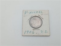 V Nickel US Coin 1906