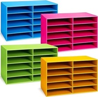 Ireer 4 Pieces Cardboard Paper Organizer,