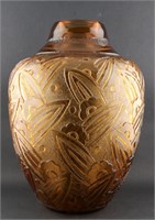 Monumental Daum Nancy Art Deco Glass Vase