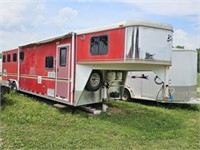 2003 BISON 4 HORSE TRAILER W/FULL LIVING -W/AIR