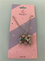 Jewelry - Necklace Elephant Red Cherry