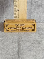 FOLEY CATHARTIC TABLETS BOTTLE, BOX & INSTRUSIONS