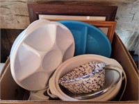 box of kitchenware
